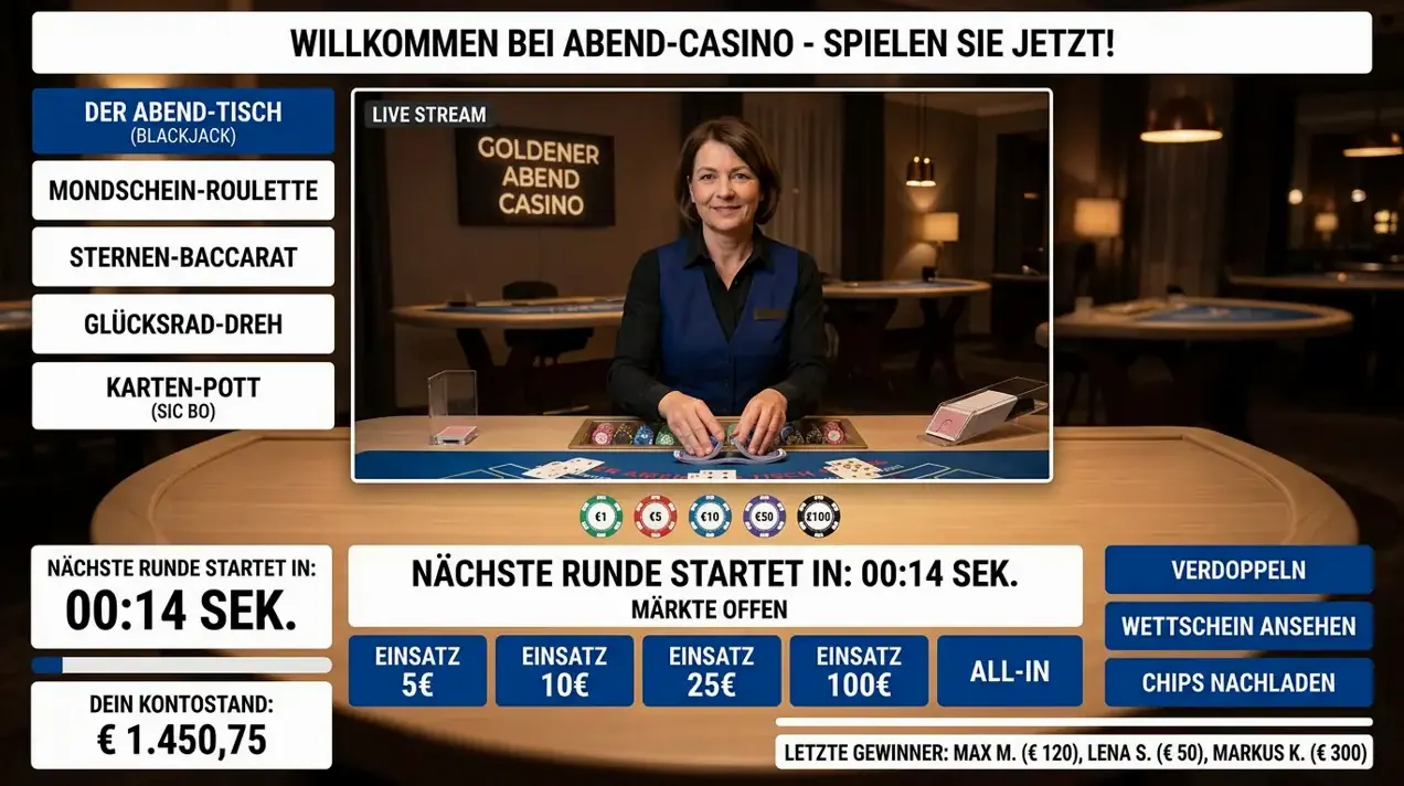 Live Casino Tische — Auswahl bei 1Win